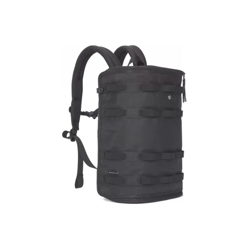FREQUENTFLYER Nylon Fabric Backpack Large Size Unisex Black-1