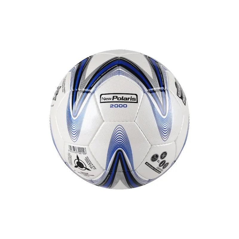 Star Size 5 Soccer PU Hand Stitched Soccer Ball Unisex White Blue-4