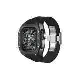 Silver Case, Black Strap