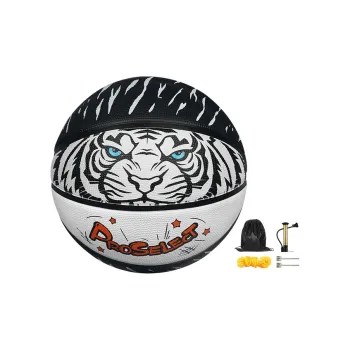 ProSelect Size 5 Ball Indoor, Outdoor, And All Training Basketball Rubber Divine Beast White Tiger