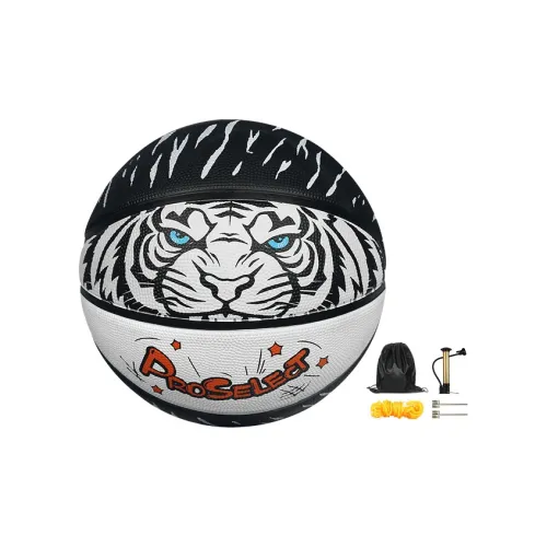 ProSelect Size 5 Ball Indoor, Outdoor, And All Training Basketball Rubber Divine Beast White Tiger