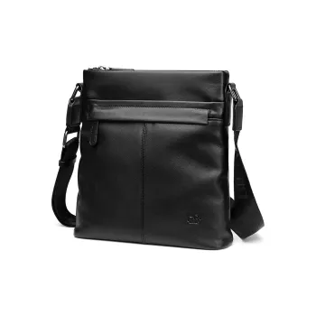 BISON DENIM Top Grain Cow Leather Crossbody Bag Backpack Shoulder Bag Regular Men's Black/Coffee