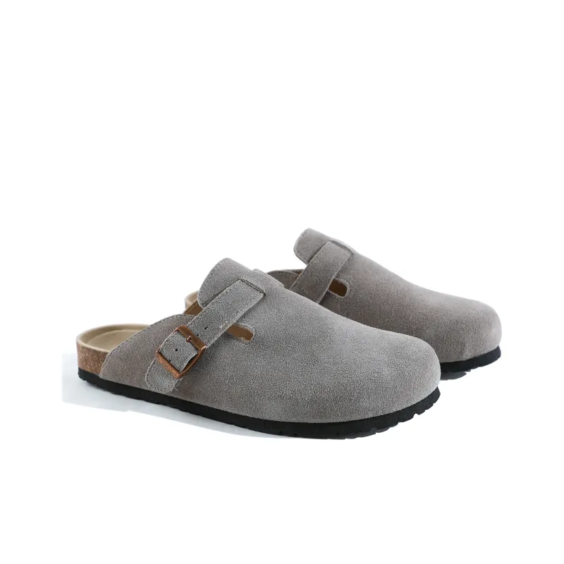 RO Closed Toe Slippers Unisex Khaki Gray-21