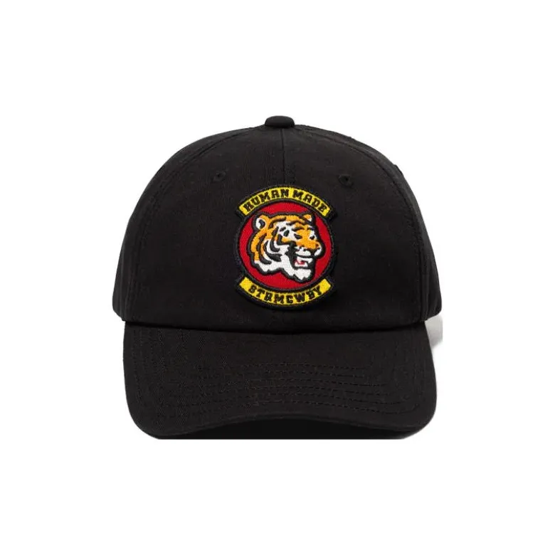 HUMAN MADE Cotton Baseball Caps Unisex Black-1