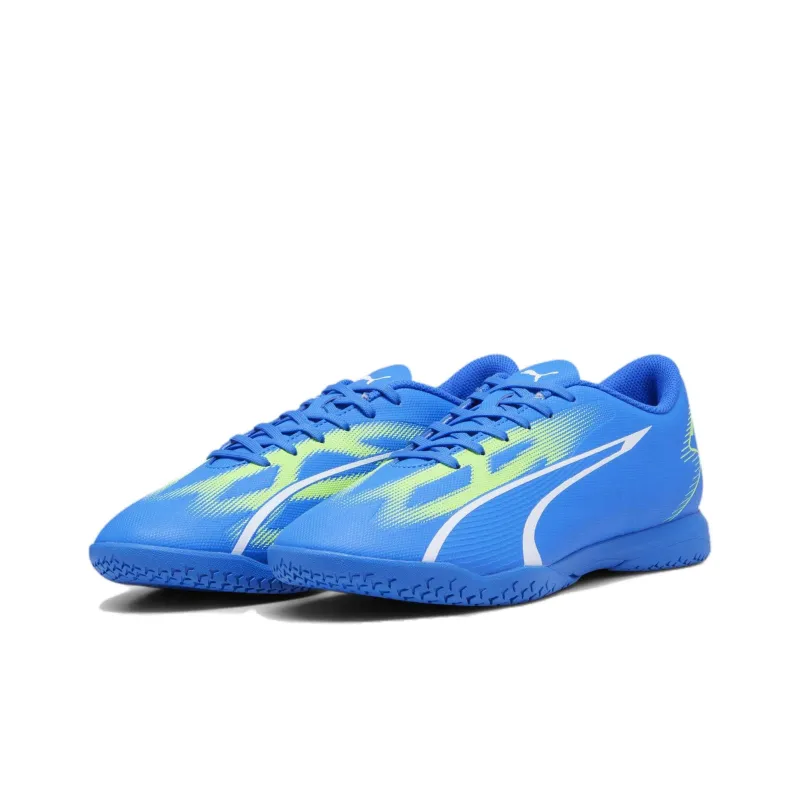 PUMA Ultra Play IC/IN Anti Slip Wear Resistant Soccer Shoes Men's Blue Green White-2