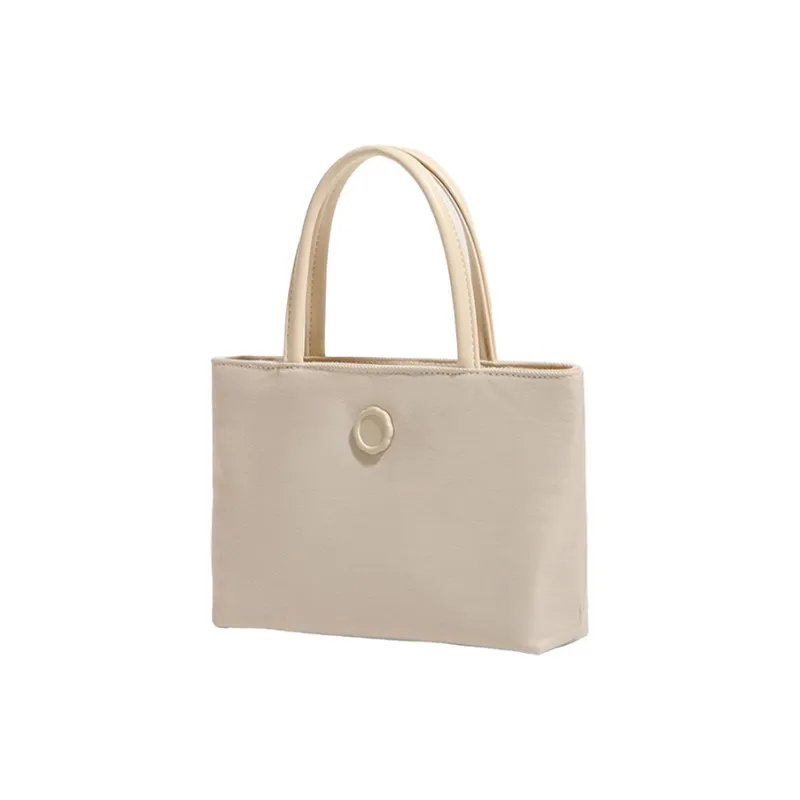 PESASRIE Canvas Canvas Bag Handbags Women's Black/Ecru/Pink-5