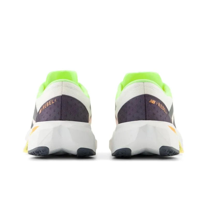 New Balance FuelCell Rebel V4 White Bleached Lime Glow Women's-5
