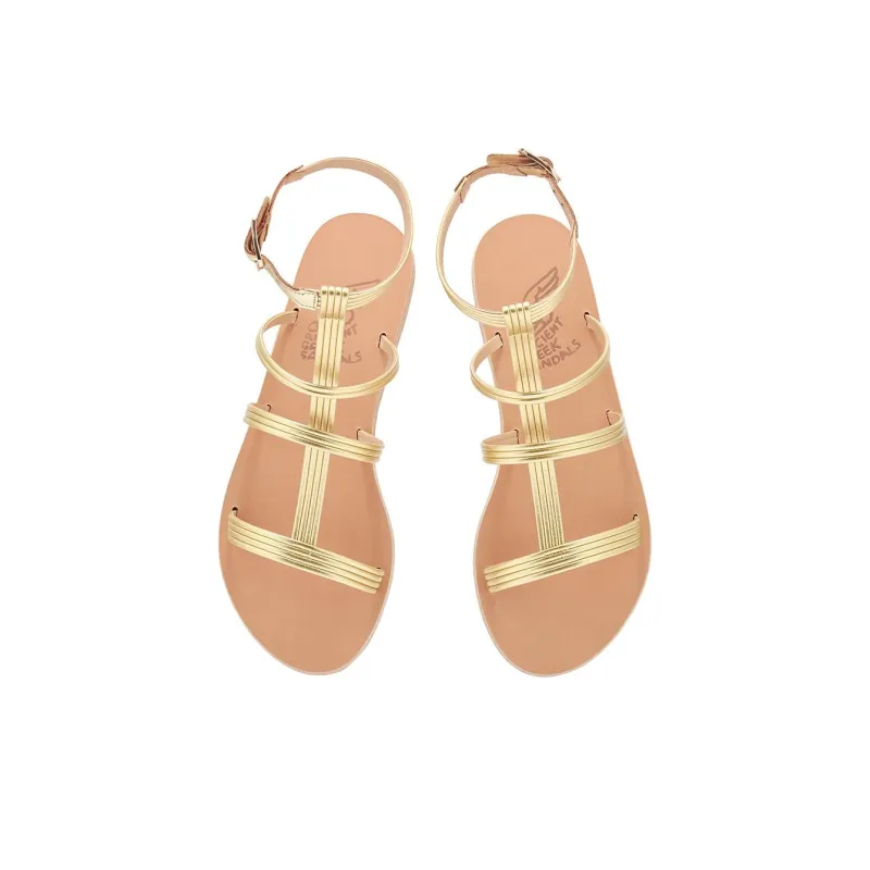 ANCIENT GREEK SANDALS Roman Sandals Women's Gold-4