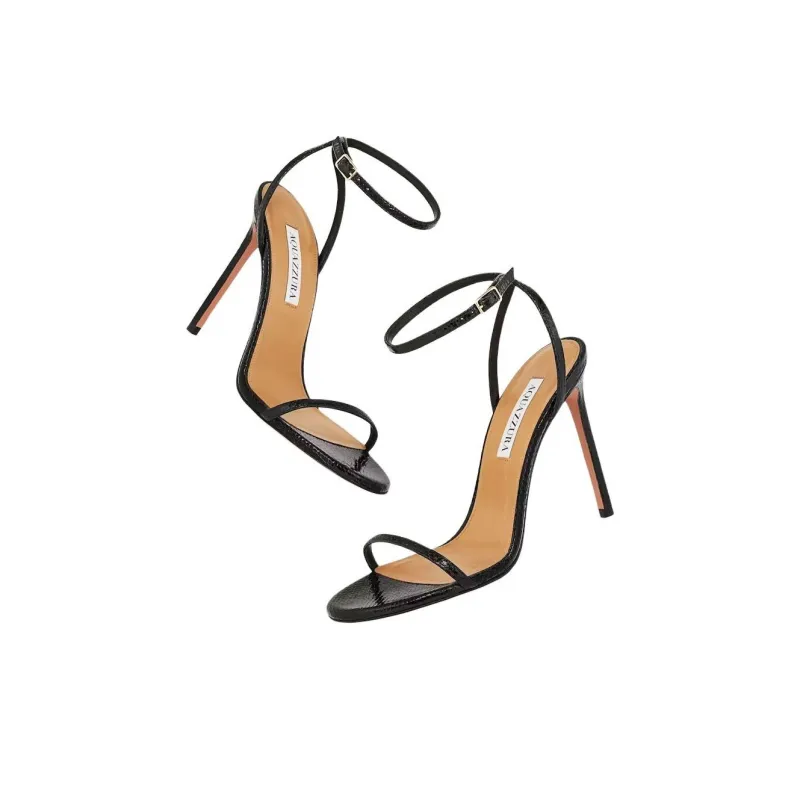 AQUAZZURA Olie 110mm Leather Sandals-3