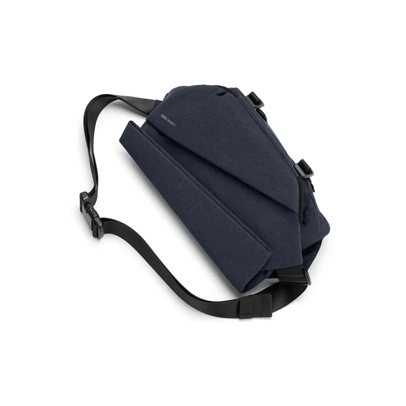 CinvaiKrose Nylon Fabric Shoulder Bag, Crossbody Bag, Sling Bag, Messenger Bag Medium Size Men's Denim Blue/Black/Gray-2