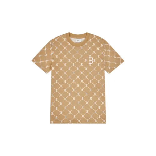 MLB MONOGRAM Reading Collection T-Shirts Unisex Light Camel