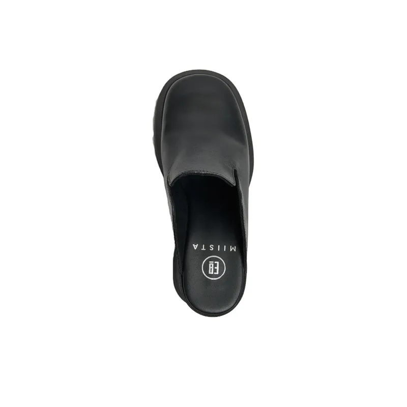 MIISTA Closed Toe Slippers Women's Black-3