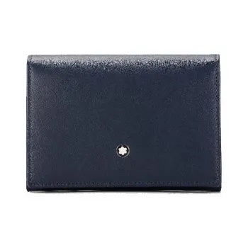 MONTBLANC Meisterstuck Cow Leather Card Holder Men's Dark Blue