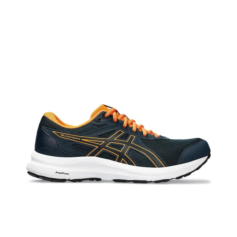 Asics Gel-Contend 8 Extra Wide Cushioning Wear-Resistant Low-Top Running Shoes Men's Blue Orange-1