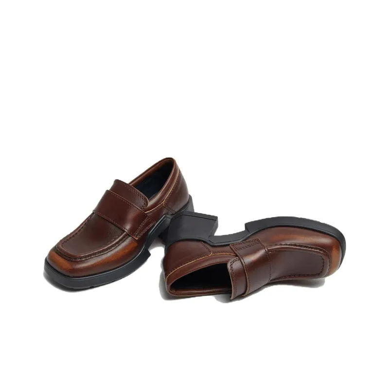 MIISTA Loafers 6cm Women's Burgundy-4