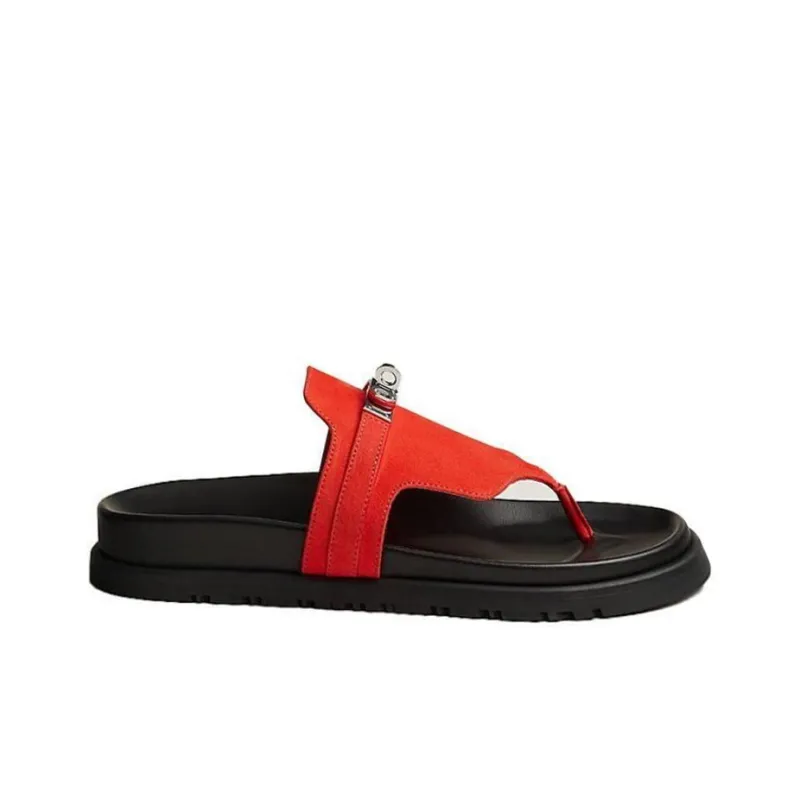 HERMES Empire Flip Flops Women's Red-1