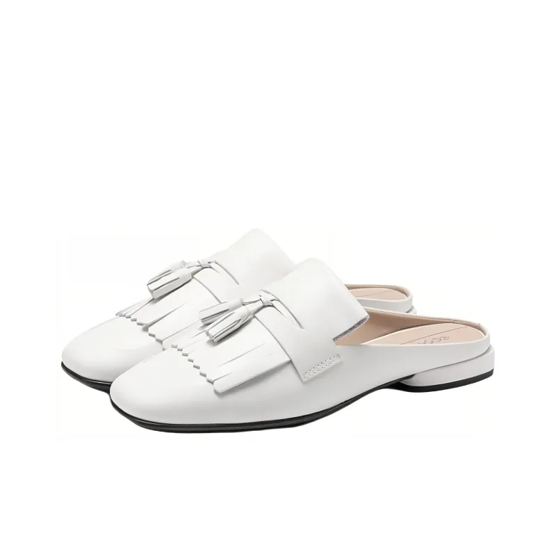 Ecco Wrap toe Slippers 2cm Women's White-2