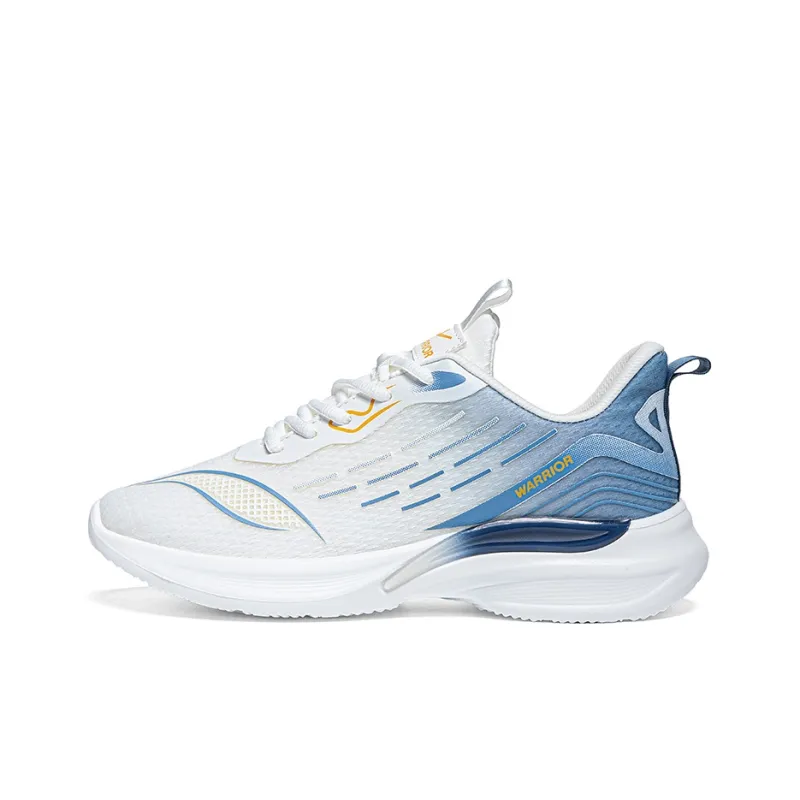 Warrior Students' Running Shoes Lightweight And Breathable Low Top Casual Shoes Men's White Blue-0