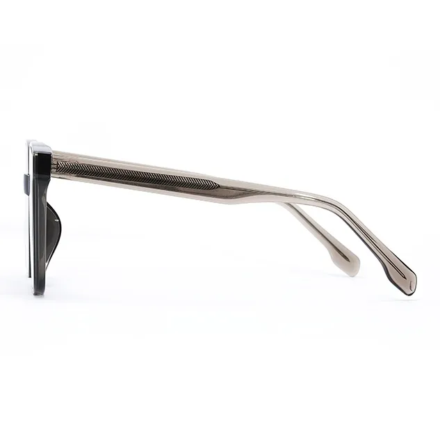 Kappa Plate Frame Square Sunglasses Unisex Coffee-2