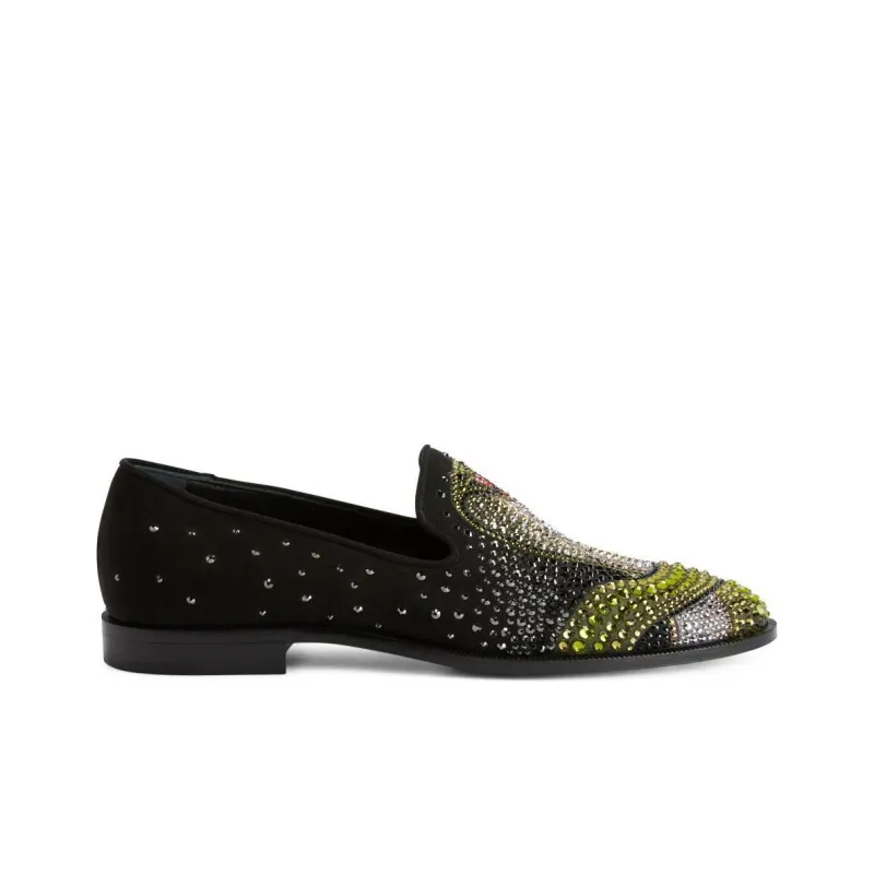 giuseppe zanotti Python Crystal-embellished Loafers-1
