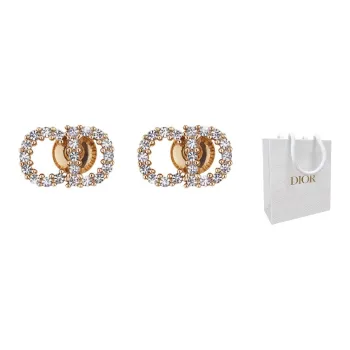DIOR Metal Stud Earrings Women's