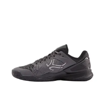 DECATHLON Anti-Slip Wear-Resistant Low-Top Tennis Shoes Men's Gray Black