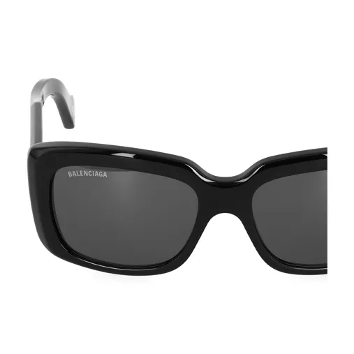 Balenciaga PARIS Square Acetate Frame Sunglasses Black-3