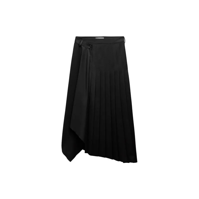 ZARA Casual Long Skirts Women's Black-1