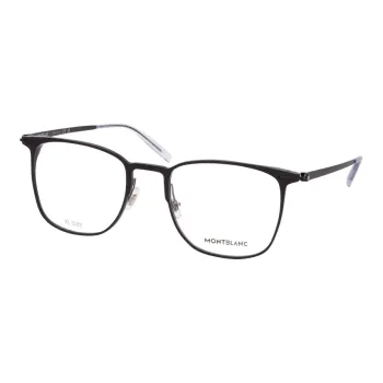 MONTBLANC Titanium Aluminum Alloy Irregular Shape Eyeglass Frames Unisex Black