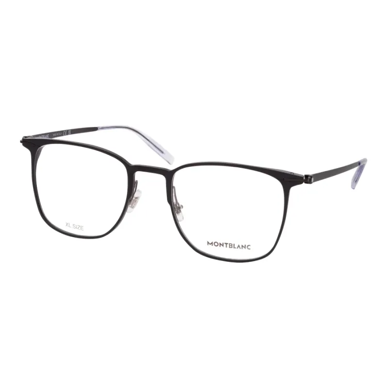 MONTBLANC Titanium Aluminum Alloy Irregular Shape Eyeglass Frames Unisex Black-0