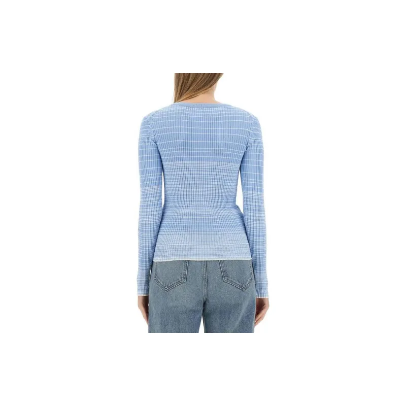 Staud Cargo Sweater Striped Ribbed-knit Cardigan-1