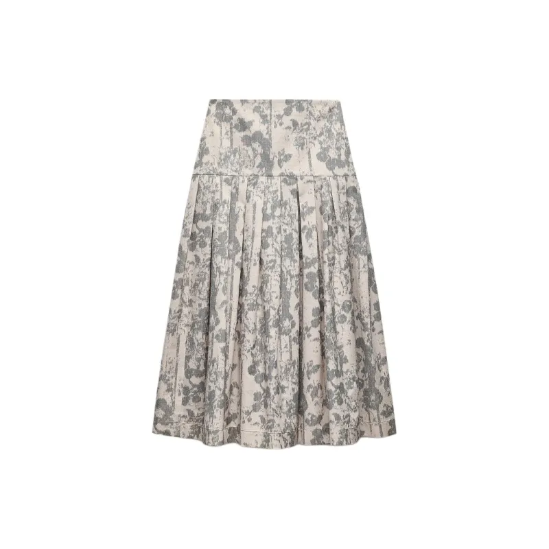 ZARA Casual Long Skirt Women's Sand-1