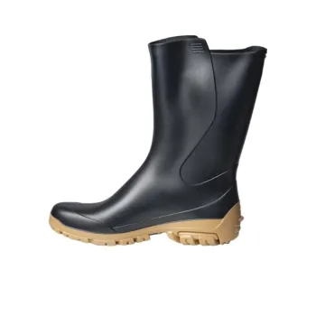 DECATHLON 100 Collection Simple Lightweight Warm Water-Resistant And Wear-Resistant Rain Boots Men's Black