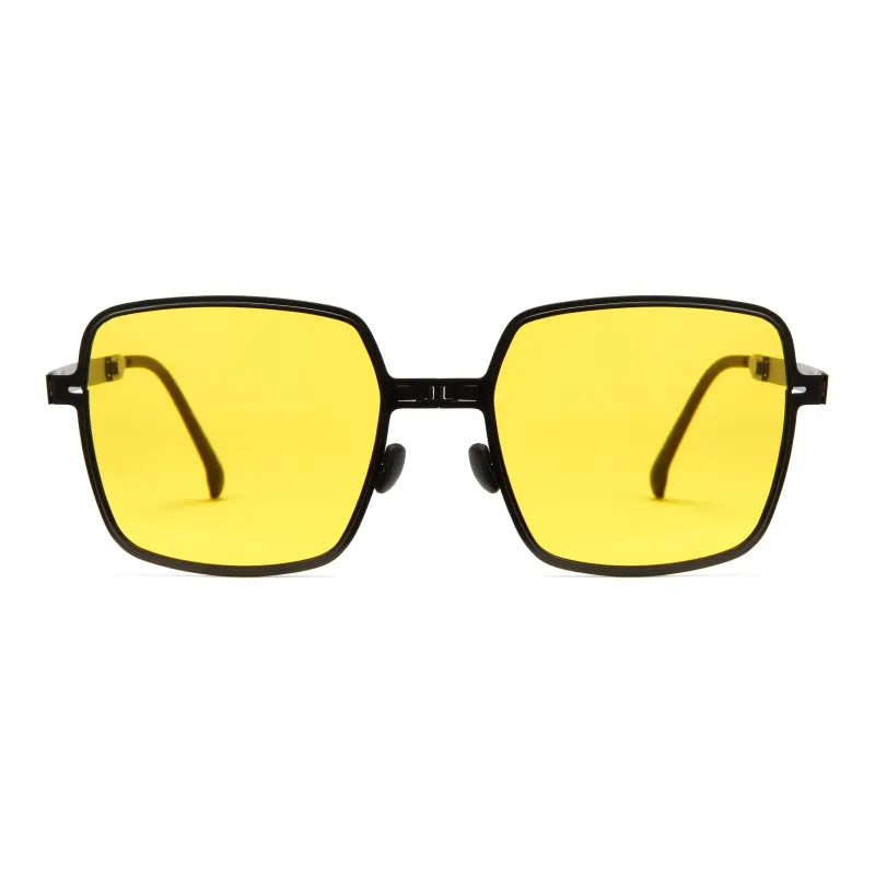 CYXUS PC Square Sunglasses Unisex Black Blue Coffee Red-19