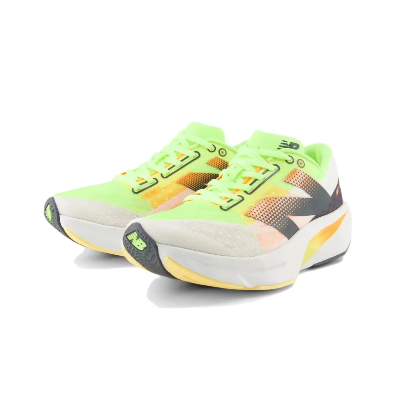 New Balance FuelCell Rebel V4 White Bleached Lime Glow Women's-2