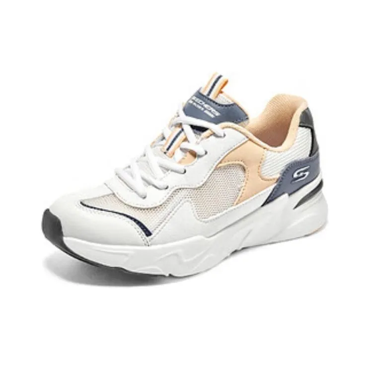 Skechers Cushioning, Wear Resistant Low Top Casual Shoes Women's White Gray Pink-2
