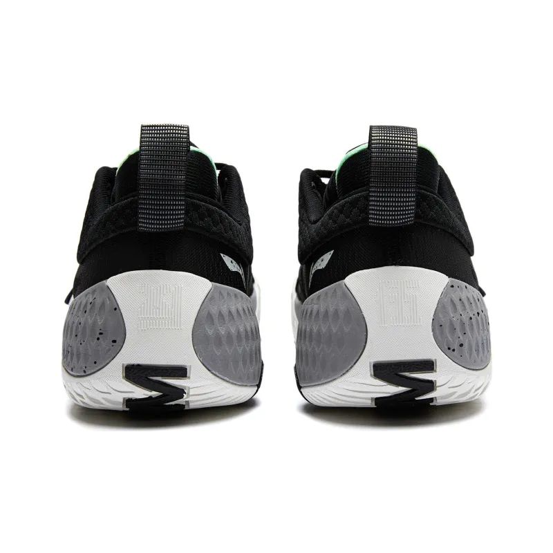LINING Rage 2 Basketball Shoes Men Low Top Black White-5
