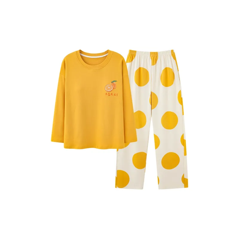 Ordifen Pajama Set Women's Orange-0