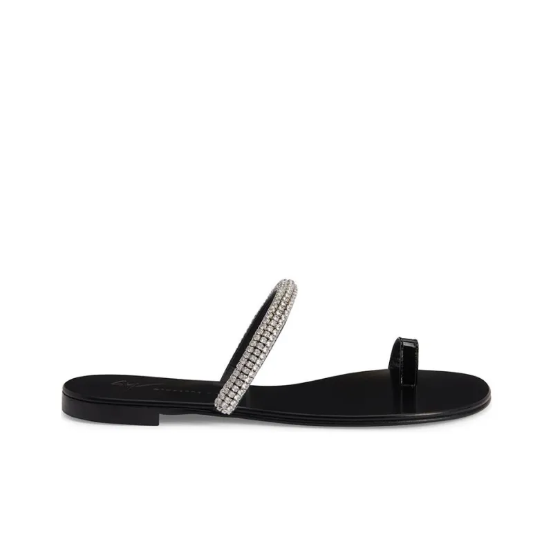 giuseppe zanotti Galassia Rhinestone-embellished Toe-loop Flat Sandals-1