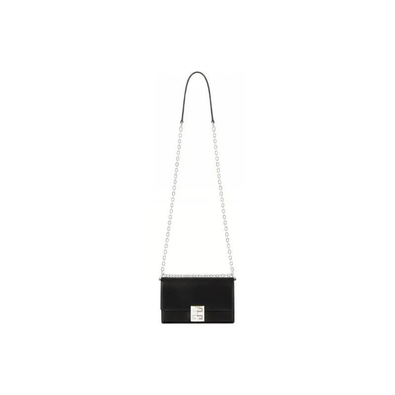 GIVENCHY 4G Cow Leather Shoulder Bag, Crossbody Bag Small Size Women's Black-1