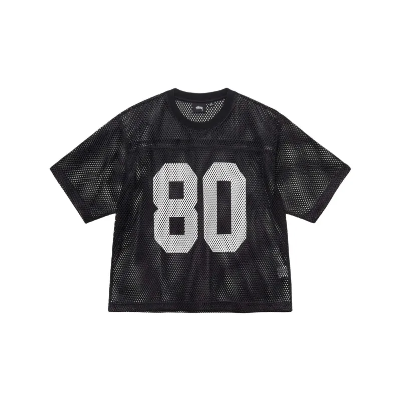 Stussy Drop2 Logo Mesh Knit T-shirt SS24 Blue - POIZON