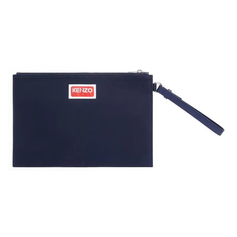 KENZO 100% Cotton Wallet Large Size Men's Marine Blue-3
