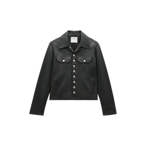 COURREGES Leather Jackets Men Black/Black