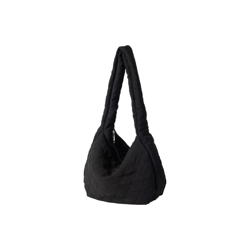 HAWA Nylon Shoulder Bag Unisex Black/Ecru/Mud-2
