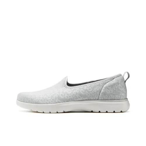 Skechers Cushioning Anti Slip Wear Resistant Breathability Low Top Casual Shoes Women's White