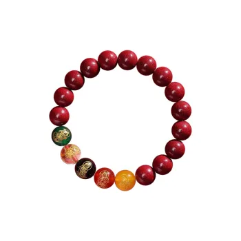 The Years Are Quiet Reconstructed Cinnabar Jade Bracelets Unisex