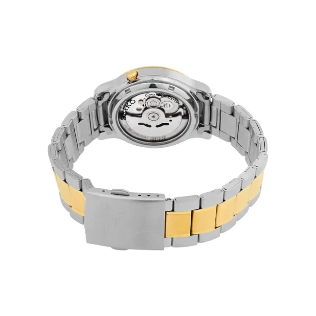 SEIKO Mechanical Movement Stainless Steel Strap Watch Men's Watch Gold Dial SNK792K1-1