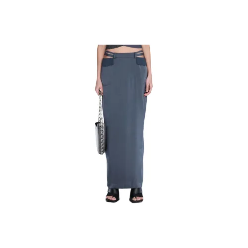 DION LEE Casual Long Skirts Women's Asphalt/Cyan