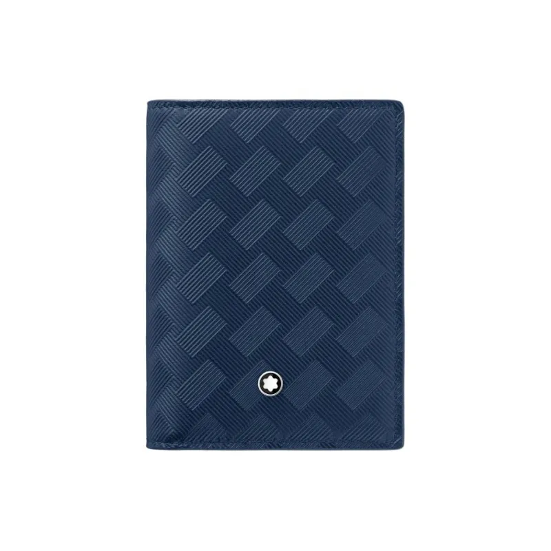 MONTBLANC Leather Card Holder Men's Ink Blue-0