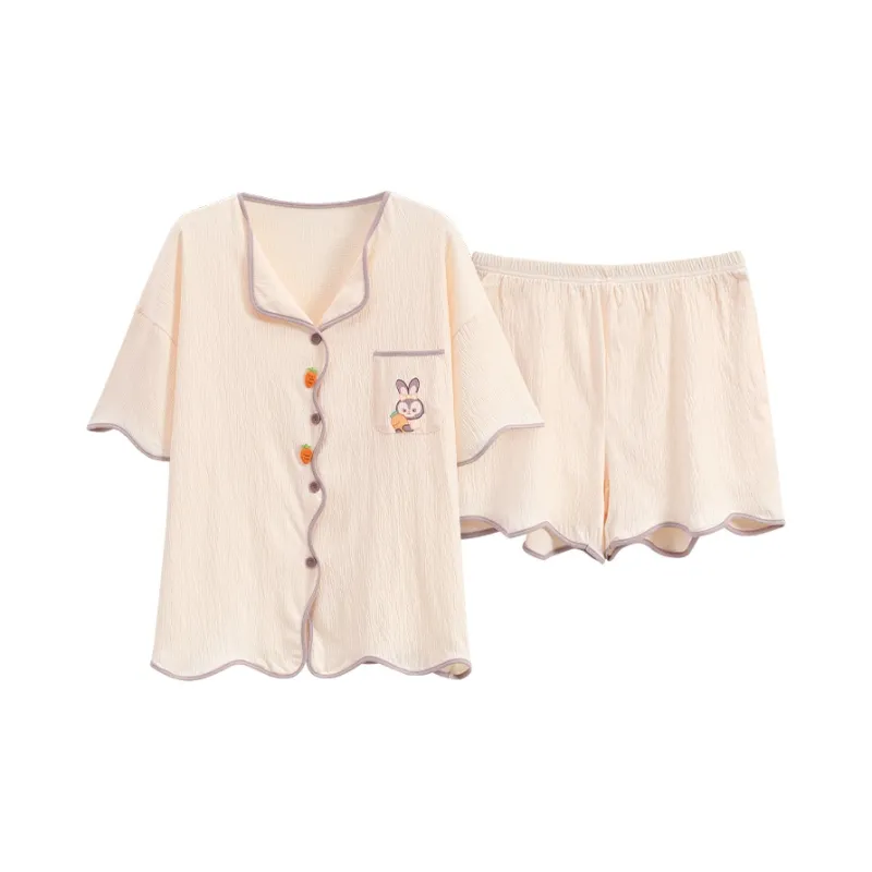 The Story Of The Flower Season Pajama Set Women's Apricot-0